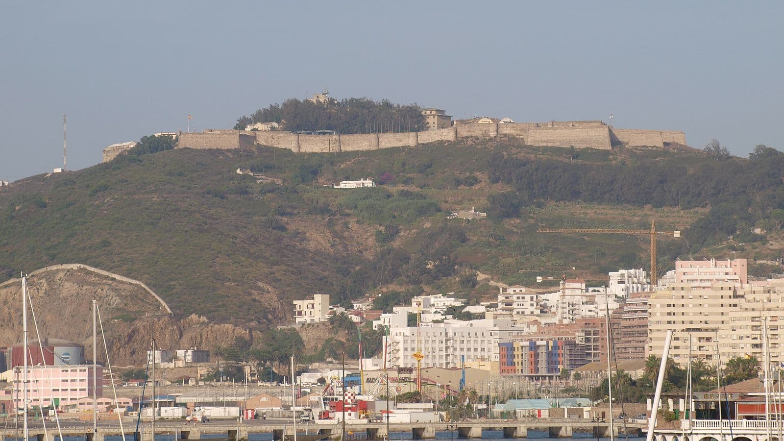 Ceuta, Fortaleza de Hacho. Fotografia de archivo.